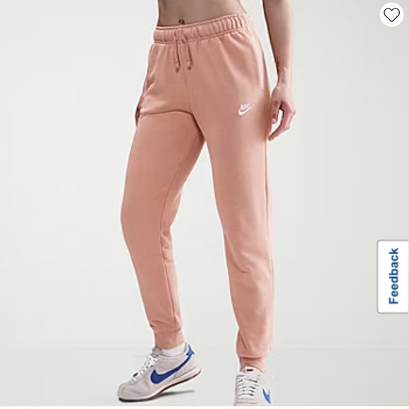 Nike Women’s Fleece Joggers Size XL (16-18) Rose and White Sweatpants - Picture 2 of 9